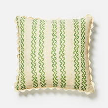 Load image into Gallery viewer, DOUBLE WAVES GREEN 60CM CUSHION
