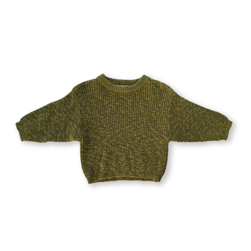 Chunky Rib Organic Pull Over - Herb