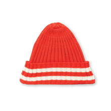 Load image into Gallery viewer, Organic Striped Pixie Beanie - Tomato
