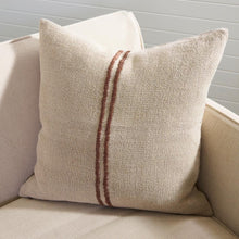 Load image into Gallery viewer, Orion Linen Cushion - Nat &amp; Choc
