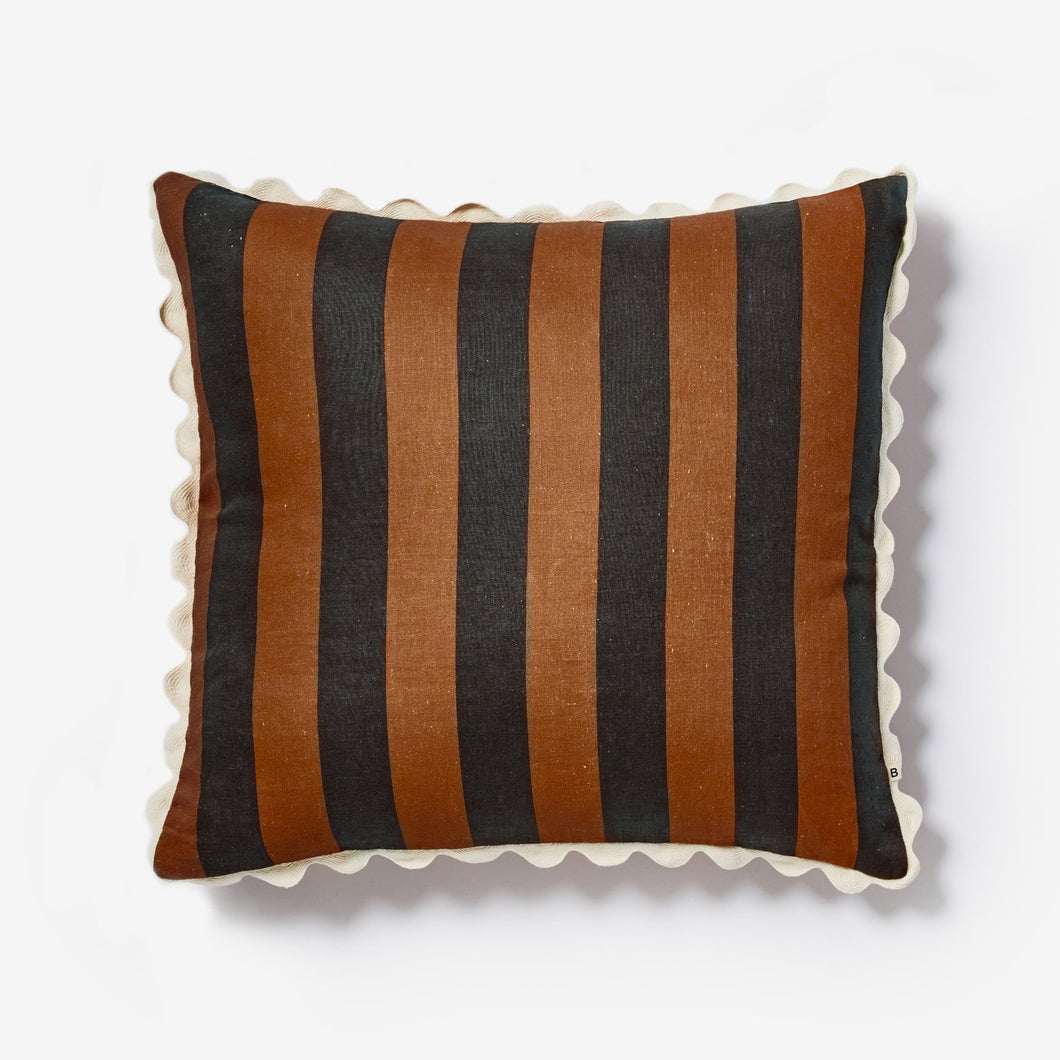 Bold Stripe Cushion - Hazelnut