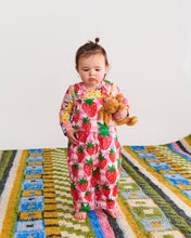 Load image into Gallery viewer, Strawberry Jam Organic Cotton Quilted Fleece Overalls
