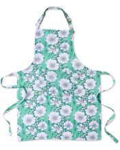 Load image into Gallery viewer, Tumbling Flowers Green Linen Apron
