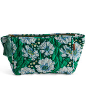 Load image into Gallery viewer, Tumbling Flowers Green Velvet Toiletry Bag
