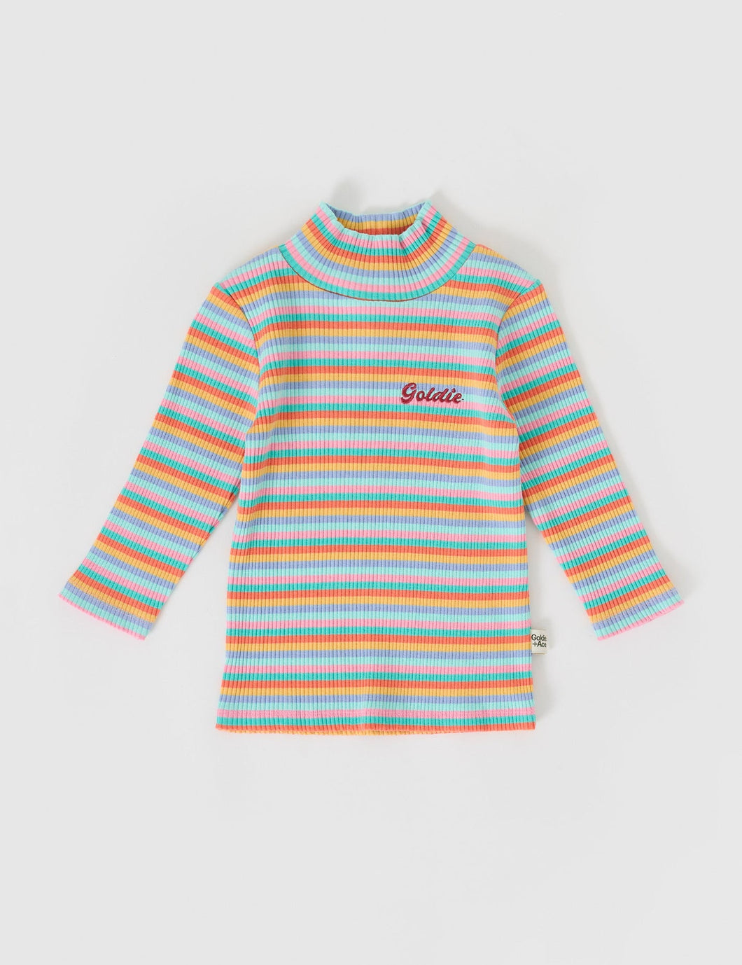 Embroidered Rib Skivvy - Candy Stripe