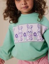 Load image into Gallery viewer, Hazel Puff Sleeve Bunny Sweater - Mint
