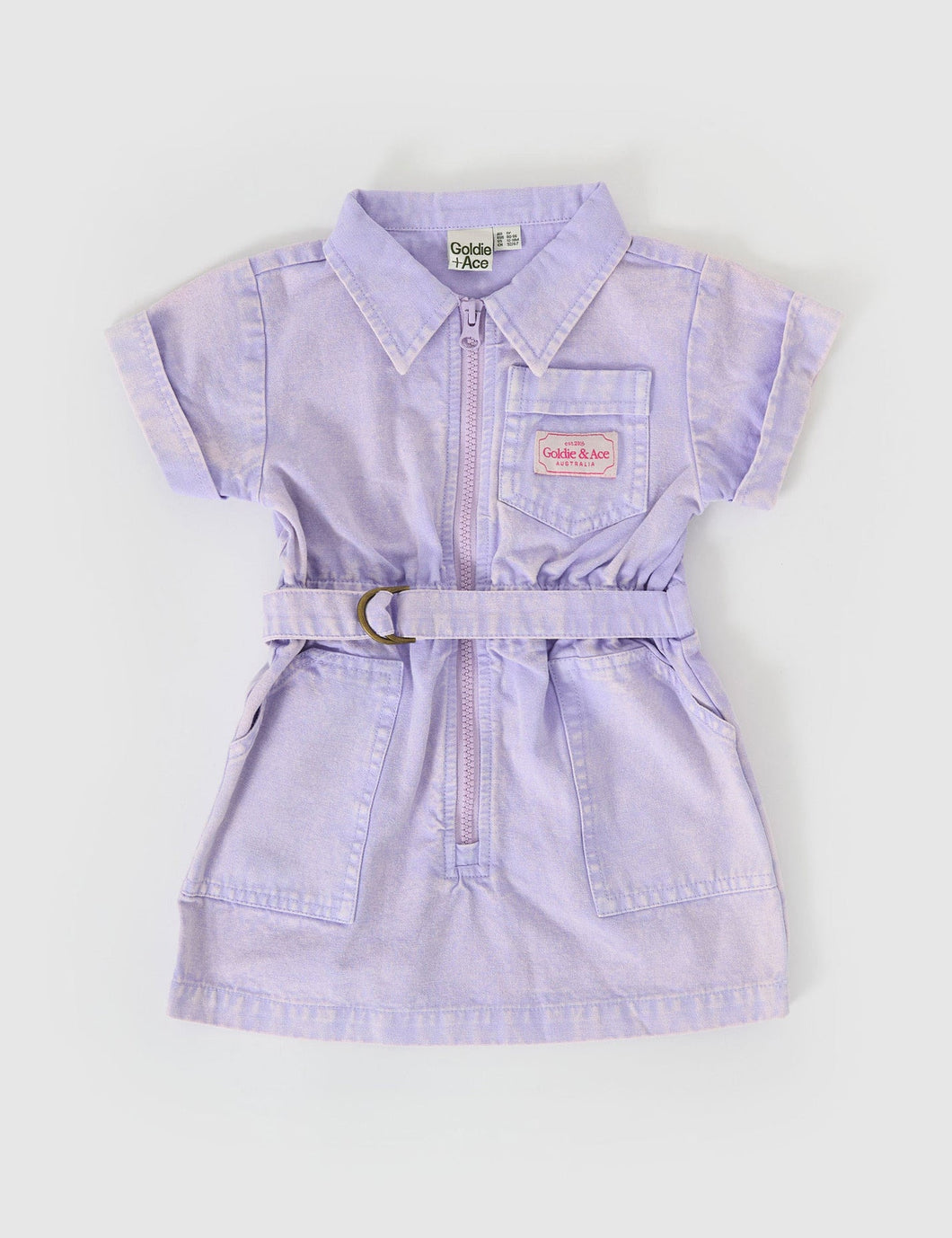 Piper Denim Belted Dress - Mauve