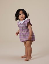 Load image into Gallery viewer, Lani Smocked Romper - Mauve Check
