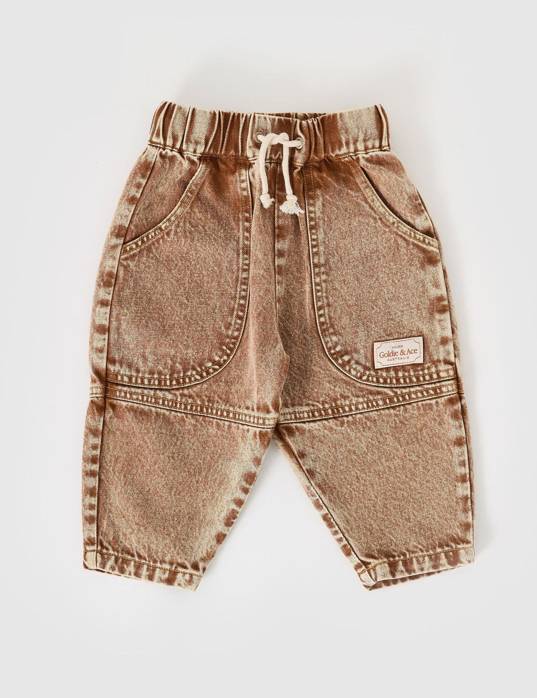 Drew Denim Pocket Pant - Brown