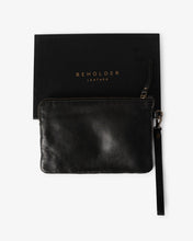 Load image into Gallery viewer, The Bindu Leather Clutch - Black
