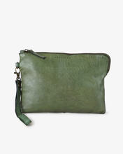 Load image into Gallery viewer, The Bindu Leather Clutch - Olive
