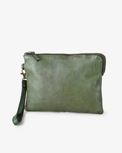 Load image into Gallery viewer, The Bindu Leather Clutch - Olive
