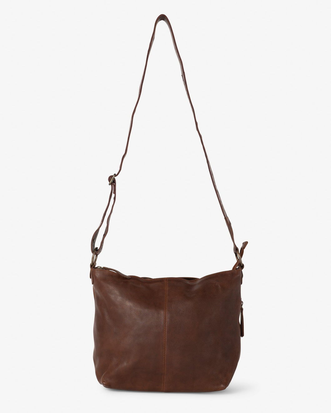 Sahaja Slouchy Leather Bag - Dark Cognac