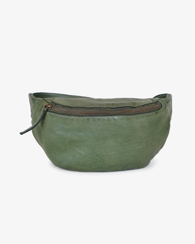 The Cali Leather Slingbag - Olive