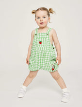 Load image into Gallery viewer, SUMMER PICNIC BUBBLE SHORTALLS GREEN
