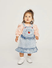 Load image into Gallery viewer, PIPPA STRAWBERRY DENIM PINAFORE DRESS
