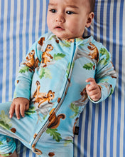 Load image into Gallery viewer, SQUIRREL SCURRY ORGANIC LONG SLEEVE ZIP ROMPER
