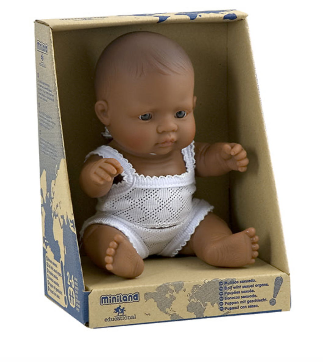 Miniland | Hispanic Baby Girl Doll | Small